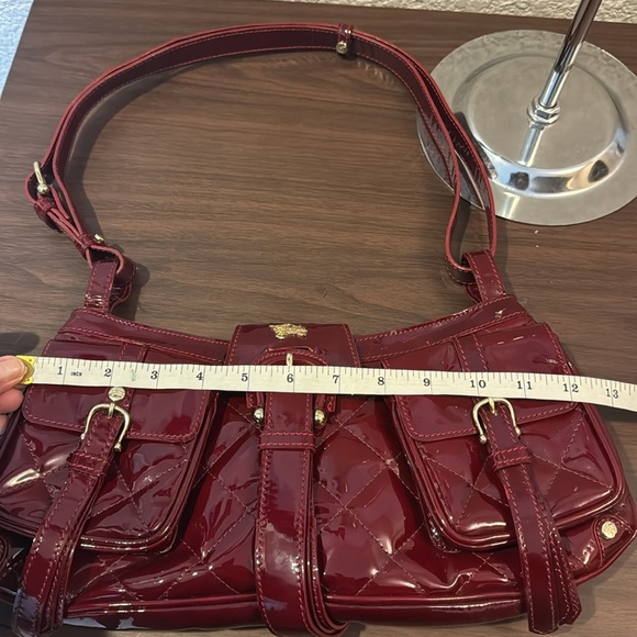 Burberry Quilted Patent Leather- Burgundy - Picture 5 of 15